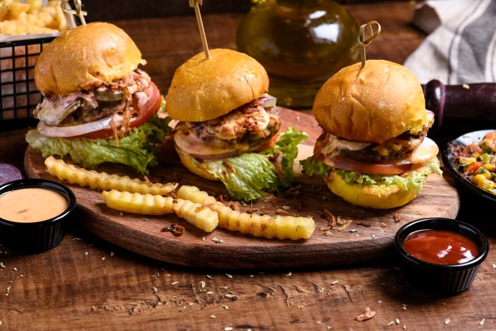 Restaurant Menu — Burgers, Pizza & Desserts — food and drink photography by MS Collective, London